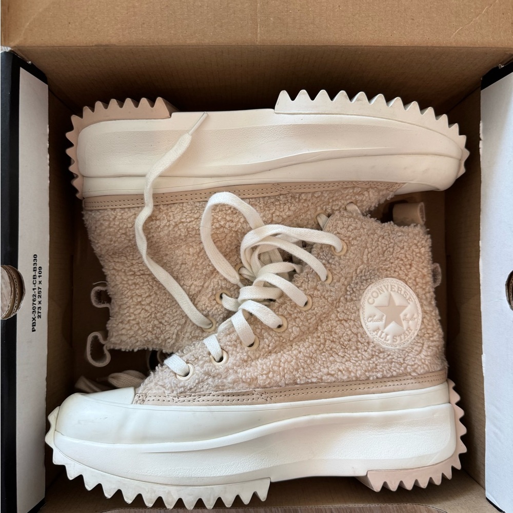 Converse Cream High-Top Sneakers